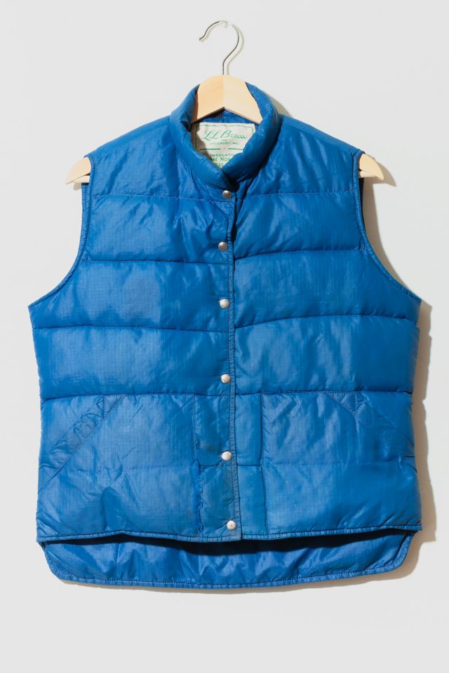 Vintage 1970s L.L. Bean Down Puffer Snap Button Vest | Urban Outfitters