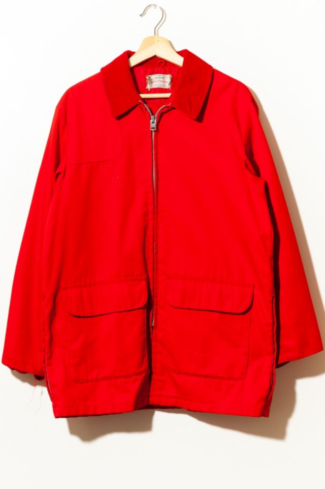 Vintage 1970s Distressed Red Hunting Jacket Made in USA | Urban Outfitters