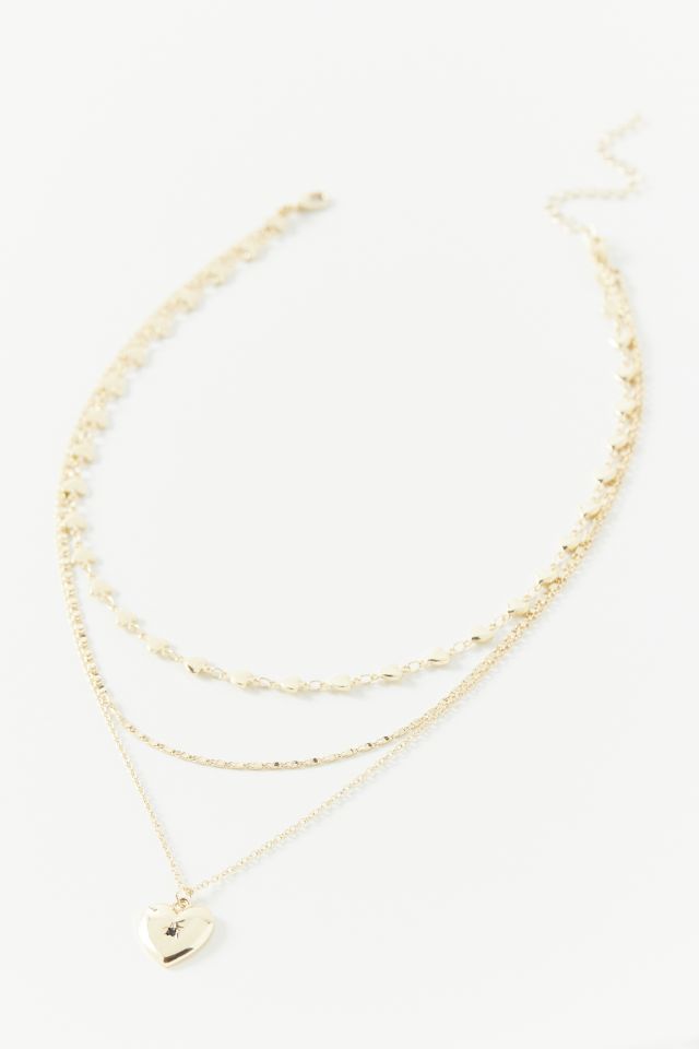 Delicate Heart Layering Necklace #1