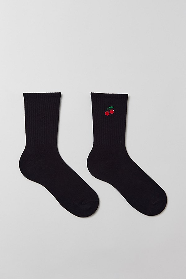 Urban Outfitters Cherry Icon Crew Sock In Black, Men's At