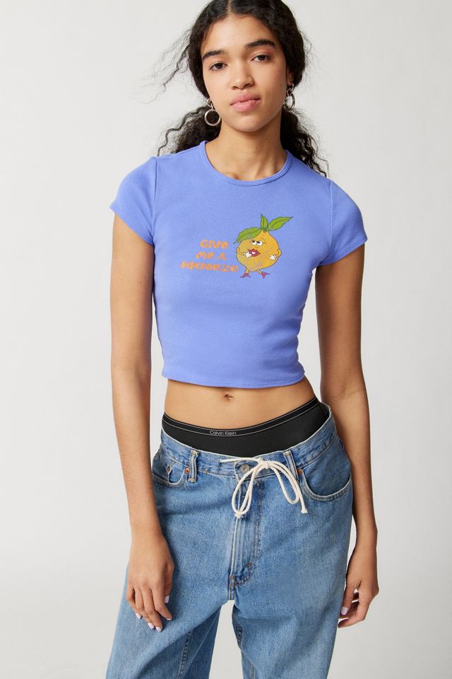 UO Lemon Squeeze Perfect Baby Tee | Urban Outfitters