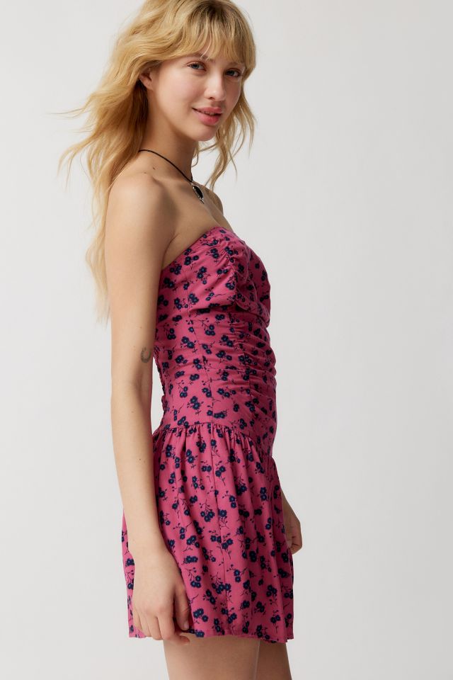 Robe Mini Florale Sans Bretelles Motel Zhao #3