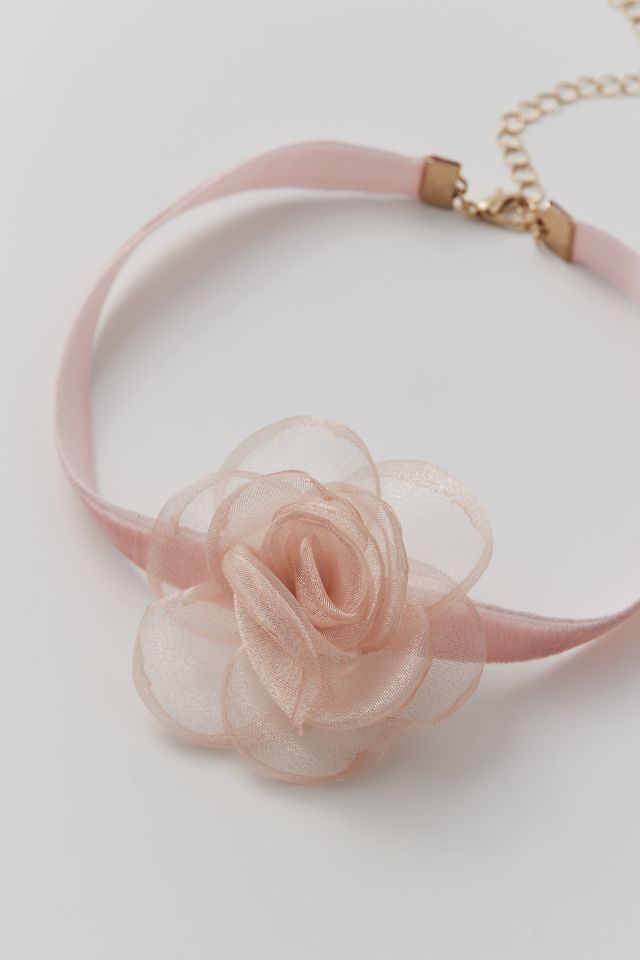 Velvet Rosette Velvet Choker Necklace #2
