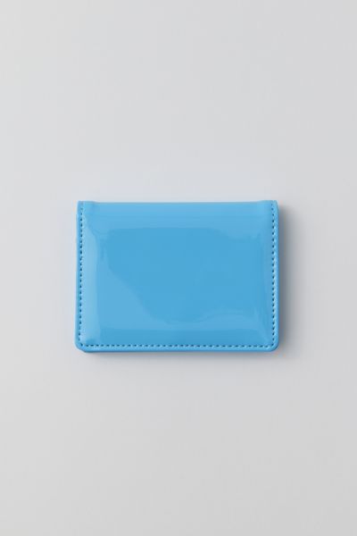 Urban Outfitters Uo Patent Flap Cardholder Wallet In Blue