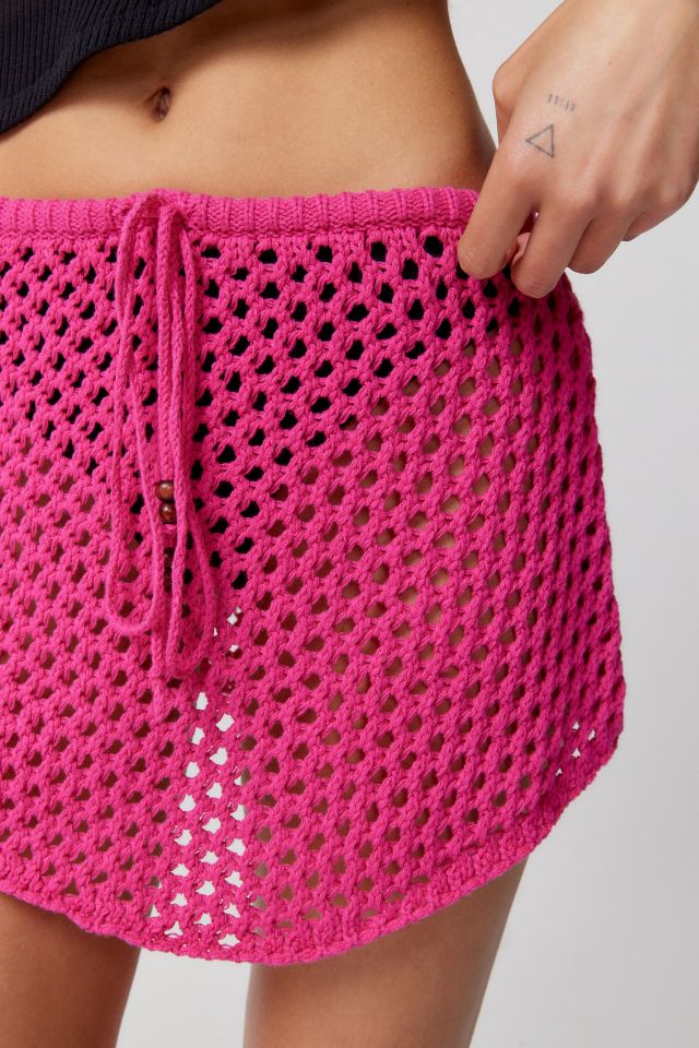 Hot pink crochet clearance skirt