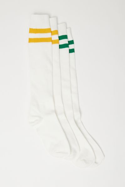 Uo Double Stripe Tall Sock 2 Pack Urban Outfitters