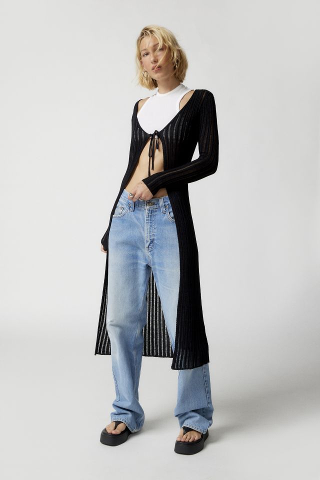 UO Jovie Ribbed Duster Cardigan