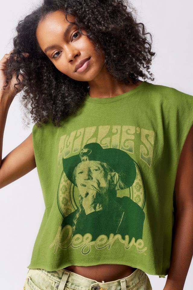 Willie Nelson Cropped Muscle Tee