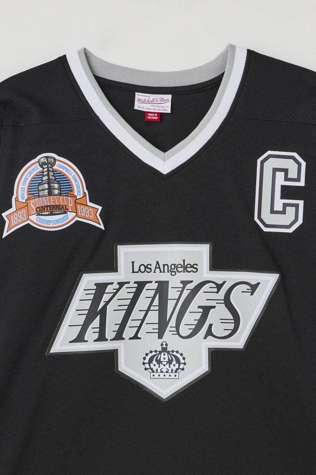 Shop Mitchell & Ness NHL Los Angeles Kings Icon Premium Wayne Gretzky Jersey  T-Shirt (black) online