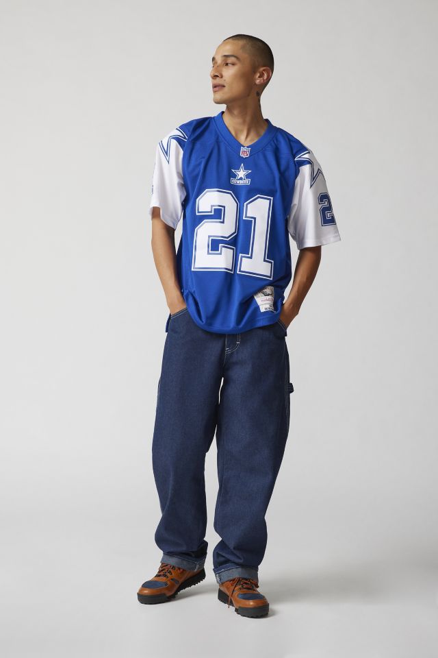 Mitchell & Ness Deion Sanders 1995 Dallas Cowboys Jersey Top in Blue, Men's at Urban Outfitters