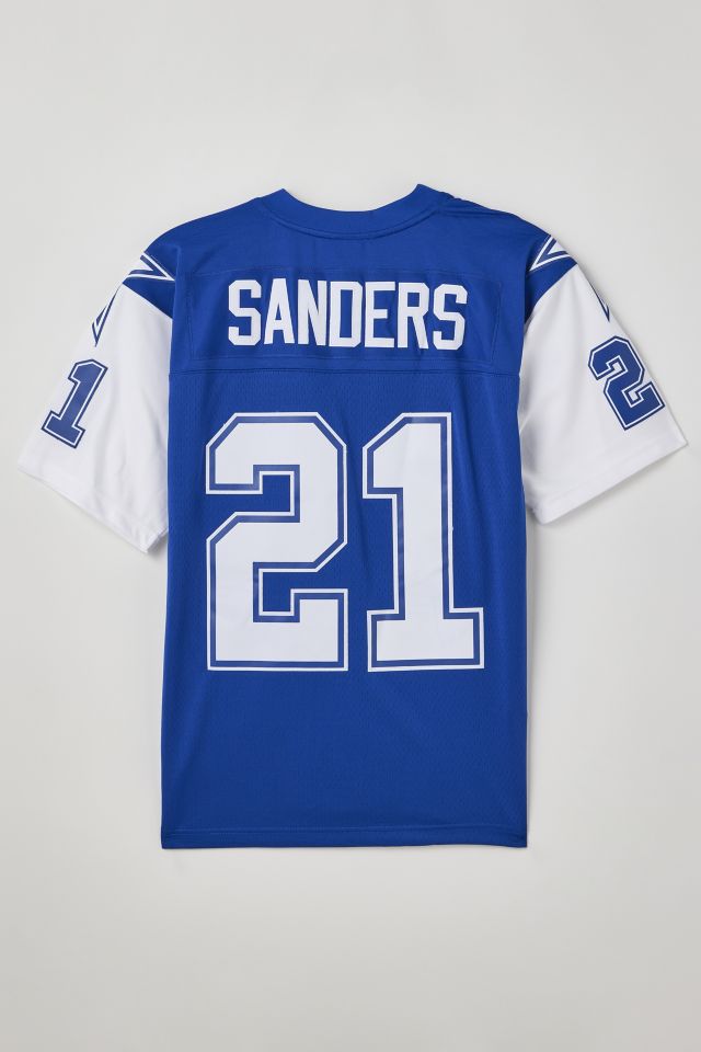 Mitchell & Ness Deion Sanders 1995 Dallas Cowboys Jersey Top in Blue, Men's at Urban Outfitters