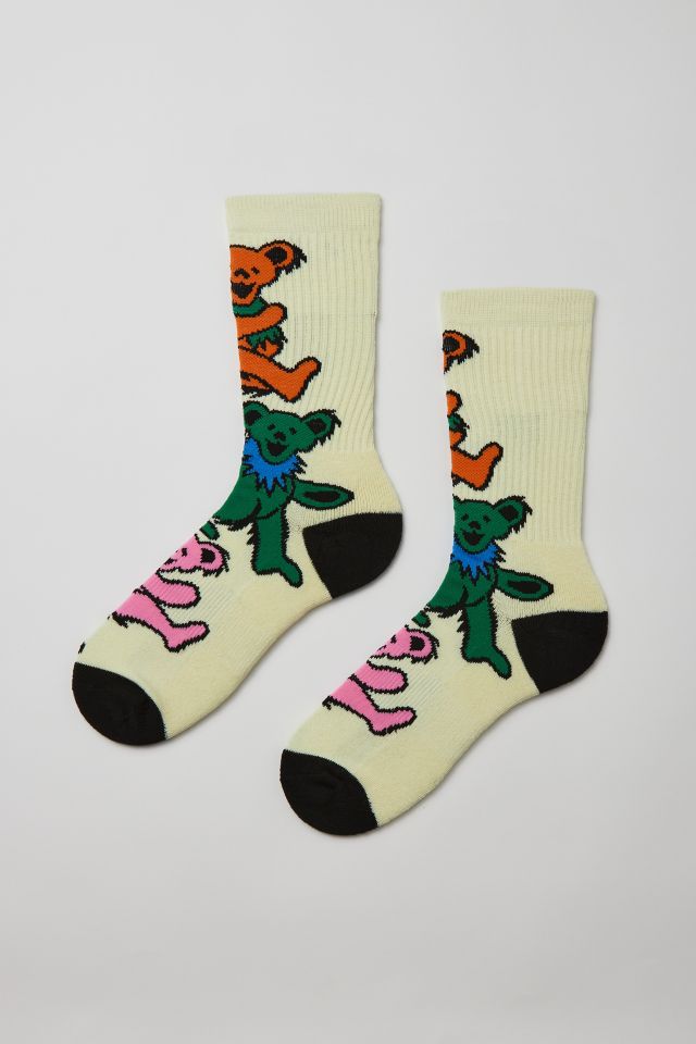 Grateful Dead Dancing Bear Crew Sock #1