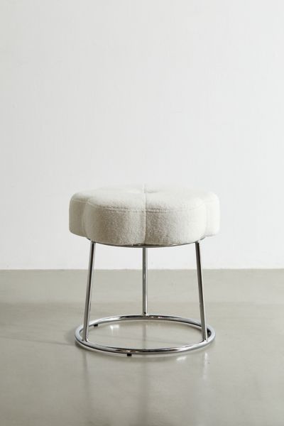 Ciara Flower Boucle Vanity Stool