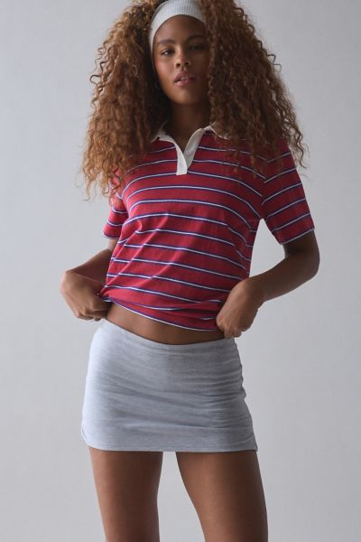 Out From Under Bec Low-rise Micro Mini Skort In Grey, Women's At Urban Outfitters