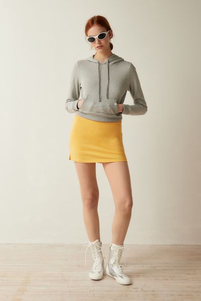 Out From Under Bec Low-rise Micro Fitted Mini Skort In Light Orange, Women's At Urban Outfitters