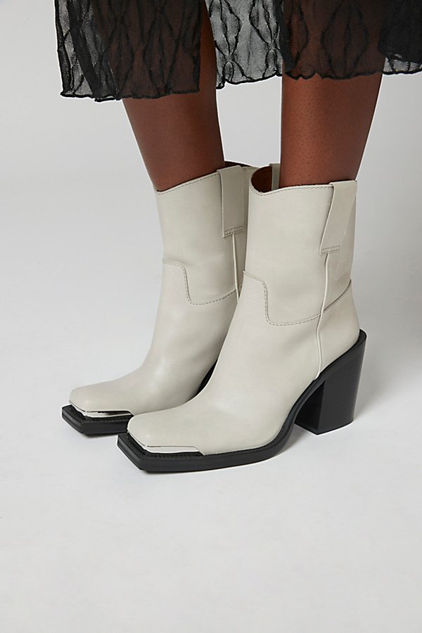 Jeffrey Campbell Mysteria Cowboy Boot In Ivory