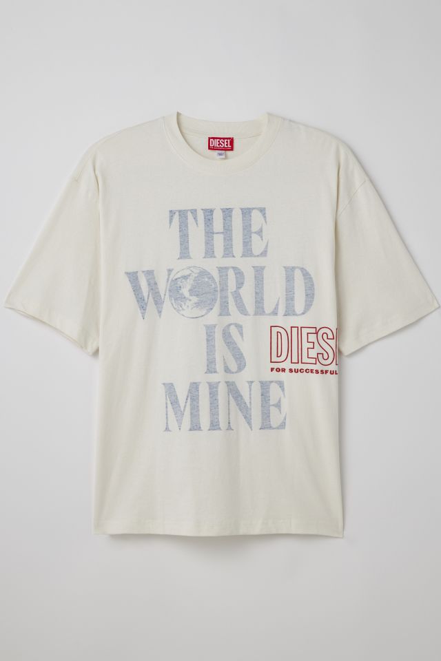 DIESELT-WASH-L9 The world is mine オーバーシルエット Tシャツ Diesel The World Is Mine Tee | Urban Outfitters