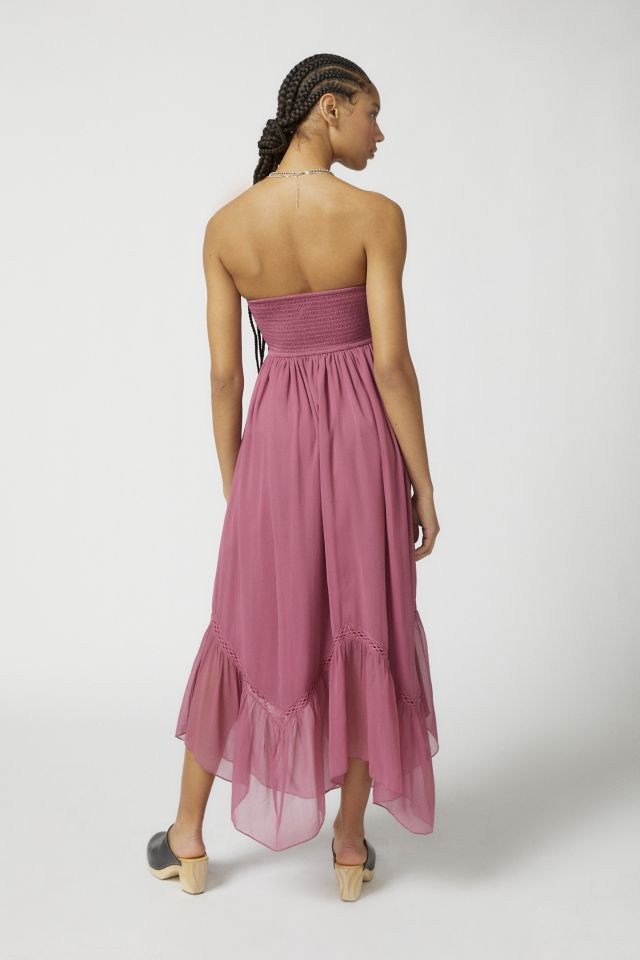 UO Caley Smocked Strapless Midi Dress #4