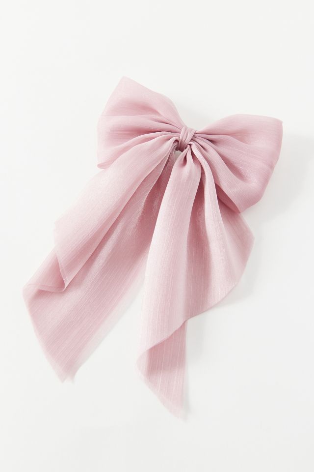 Satin Hair Bow Barrette #1