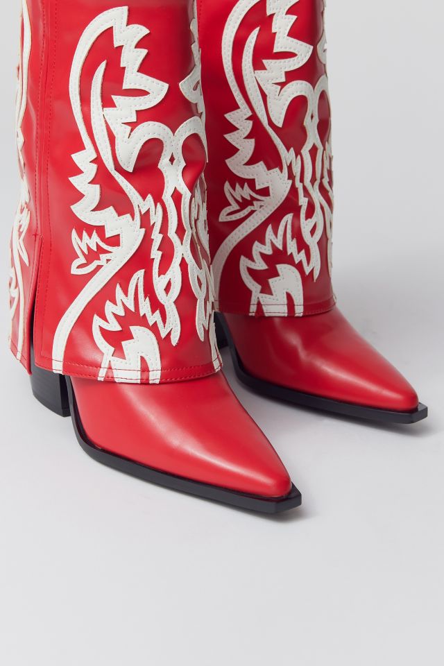 Urban outfitters red boots sale