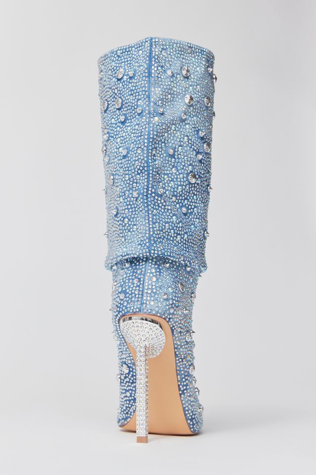 Azalea Wang Challenger Rhinestone Denim Boot #3