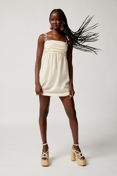 white christmas dresses Cream Babydoll Dress main image 1