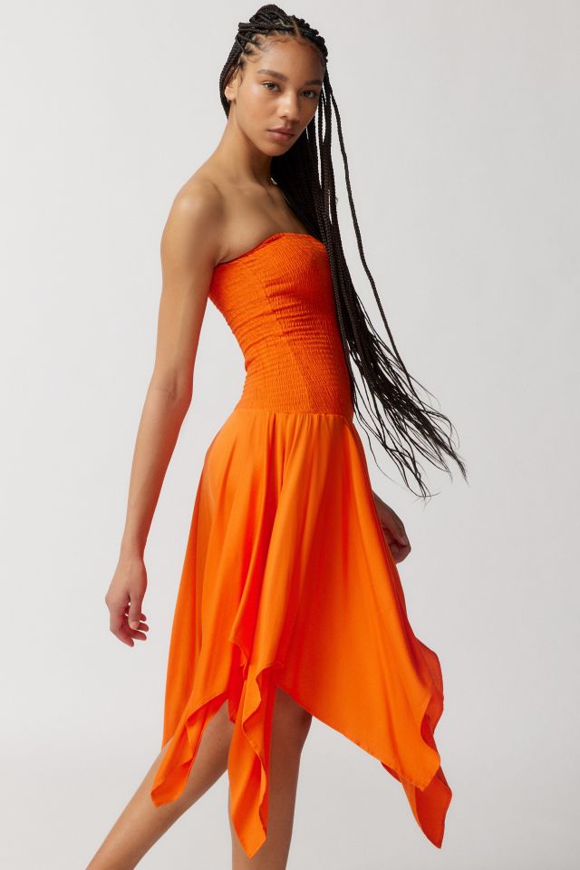 Ecote Isley Strapless Smocked Midi Dress #1