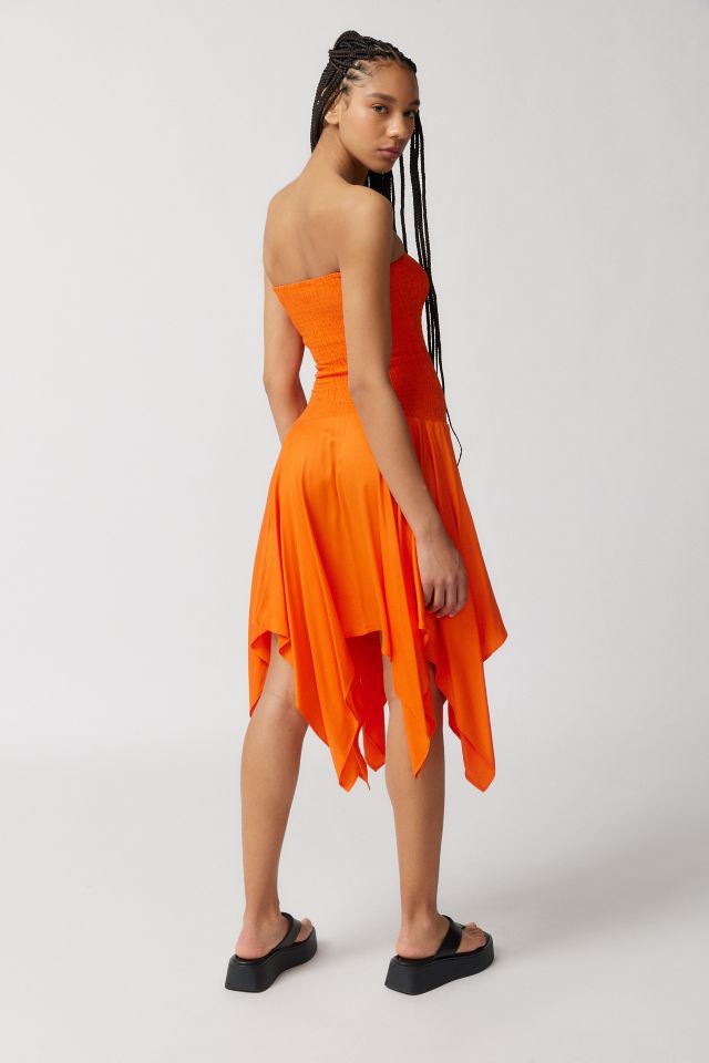 Ecote Isley Strapless Smocked Midi Dress #5