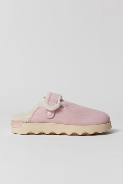 Sorel Viibe Faux Fur Clog In Vintage Pink