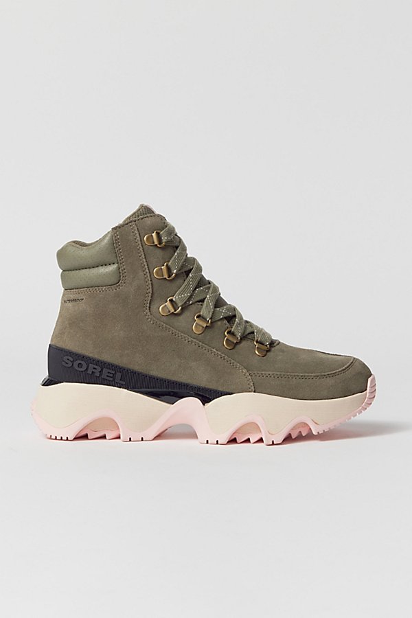 Sorel Kinetic Impact Conquest Sneaker Boot In Stone Green, Women's At Urban Outfitters
