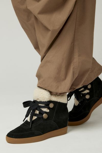 Sorel Out N About Cozy Wedge Boot In Black, Women's At Urban Outfitters