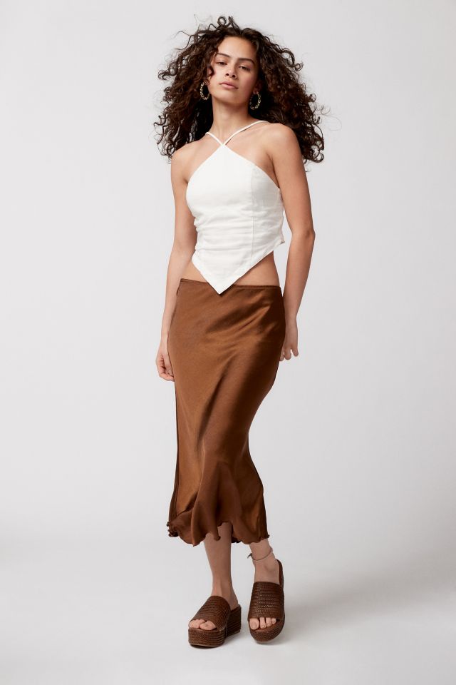 UO Everly Linen Hanky Hem Top #1
