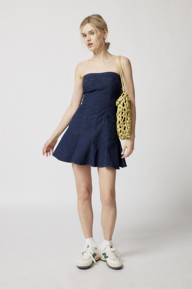 Robe Mini Sans Bretelles en Denim Demi BDG #1