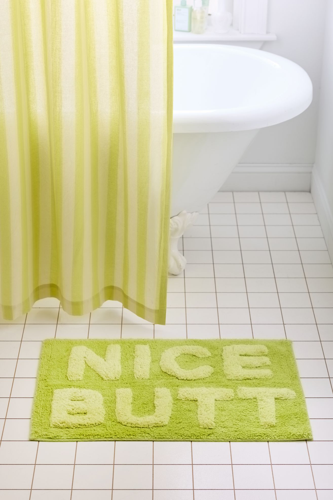 Nice Butt Bath Mat - Green, ONE SIZE