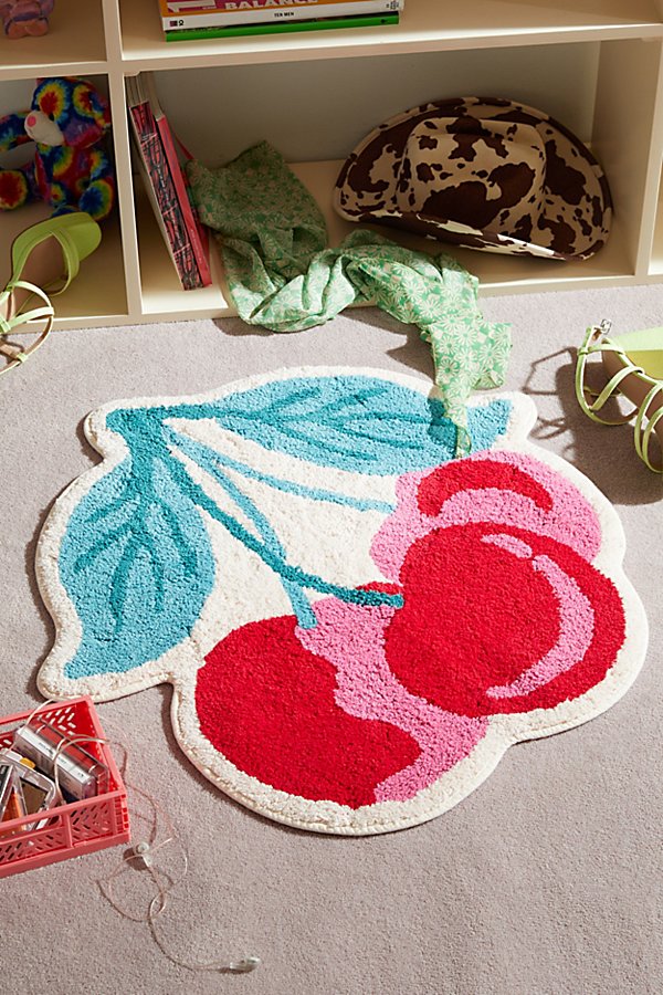 Urban Outfitters Cherries Bath Mat In Red