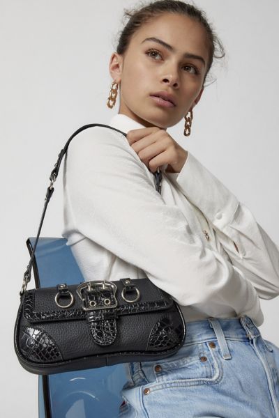 Urban Outfitters Uo Jade Baguette Bag In Black