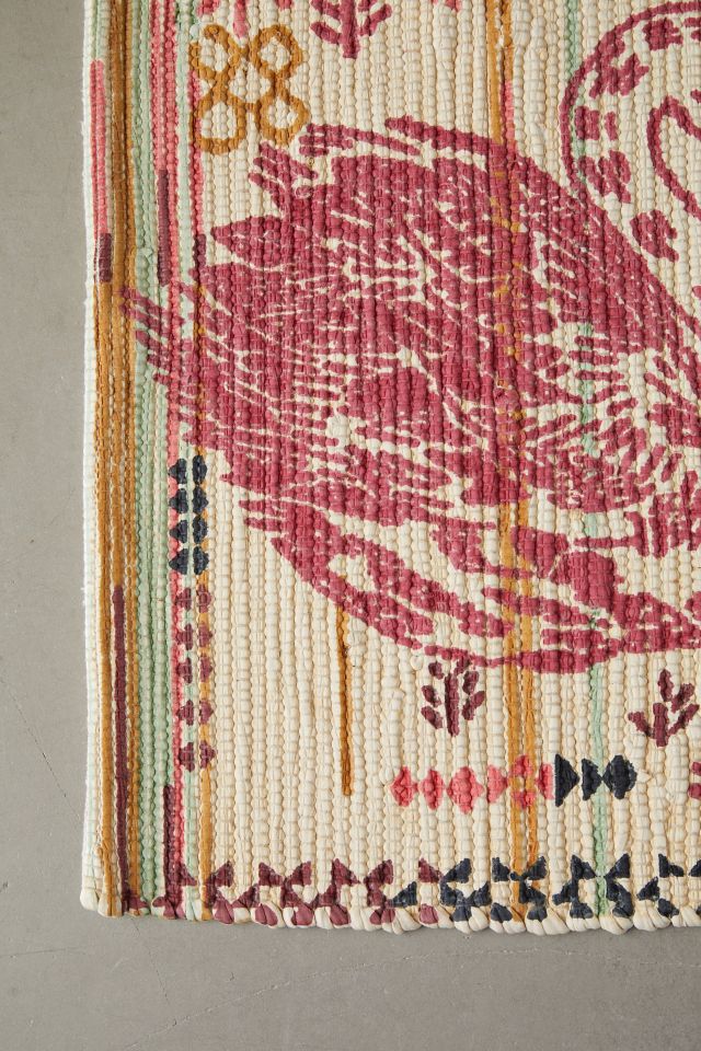 Georgia Swan Screen Printed Rag Rug #2