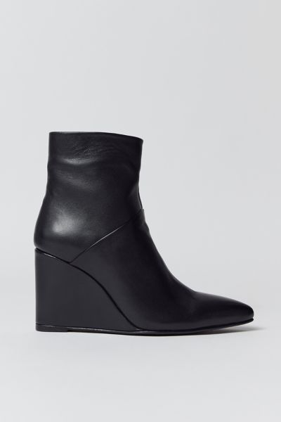 Seychelles Only Girl Womens Zipper Faux Leather Wedge Boots In Black