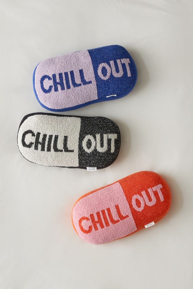 Chill Pill Shaped Throw Pillow #3
