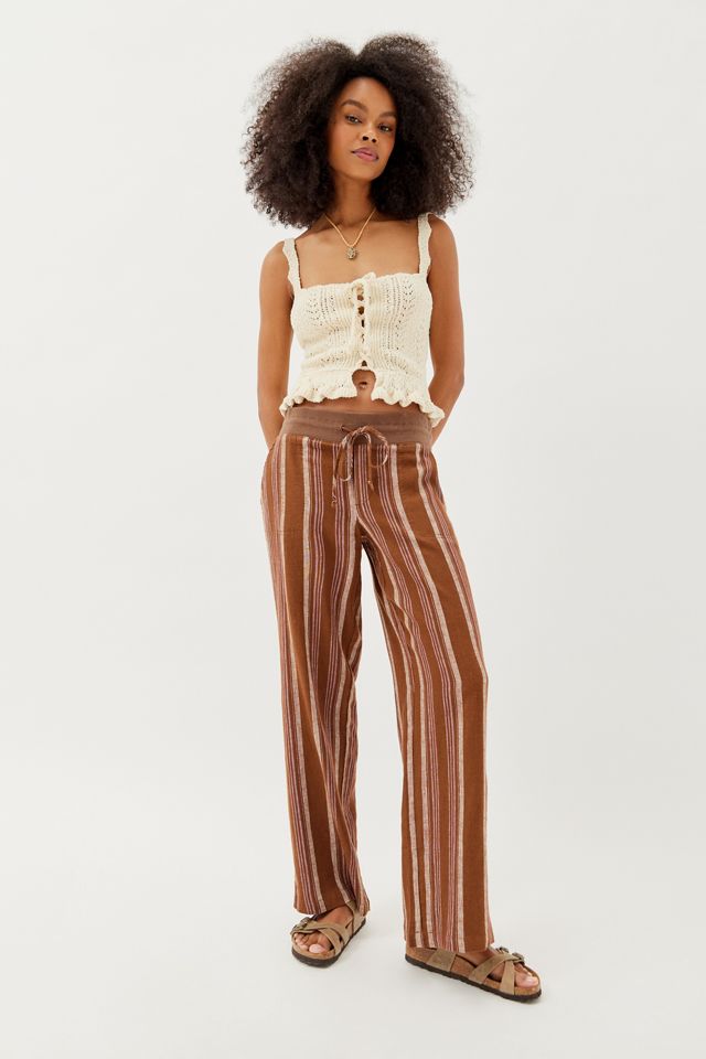 UO Costa Low-Rise Linen Pant | Urban Outfitters