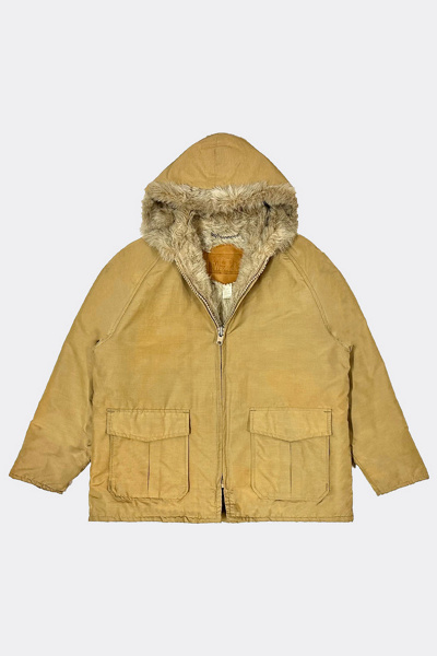 ジャケット・アウター 1970-80s woolrich half zip cotton pull Vintage 1980's Woolrich Hooded Faux Fur Lined Zip Jacket | Urban