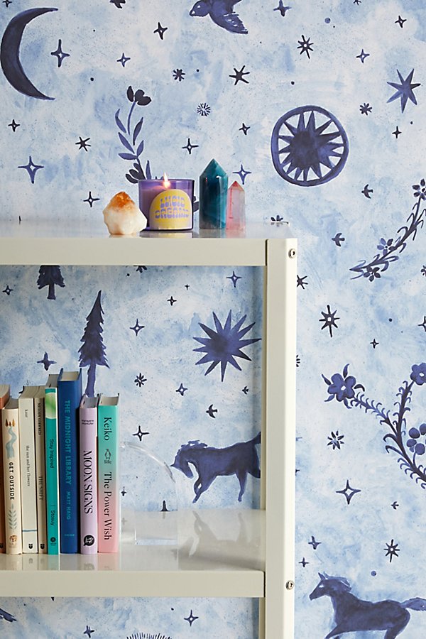 Urban Outfitters Mystical Removable Wallpaper In Light Blue At