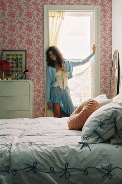 Printed Bedding + Décor | Floral + Bow Room Décor