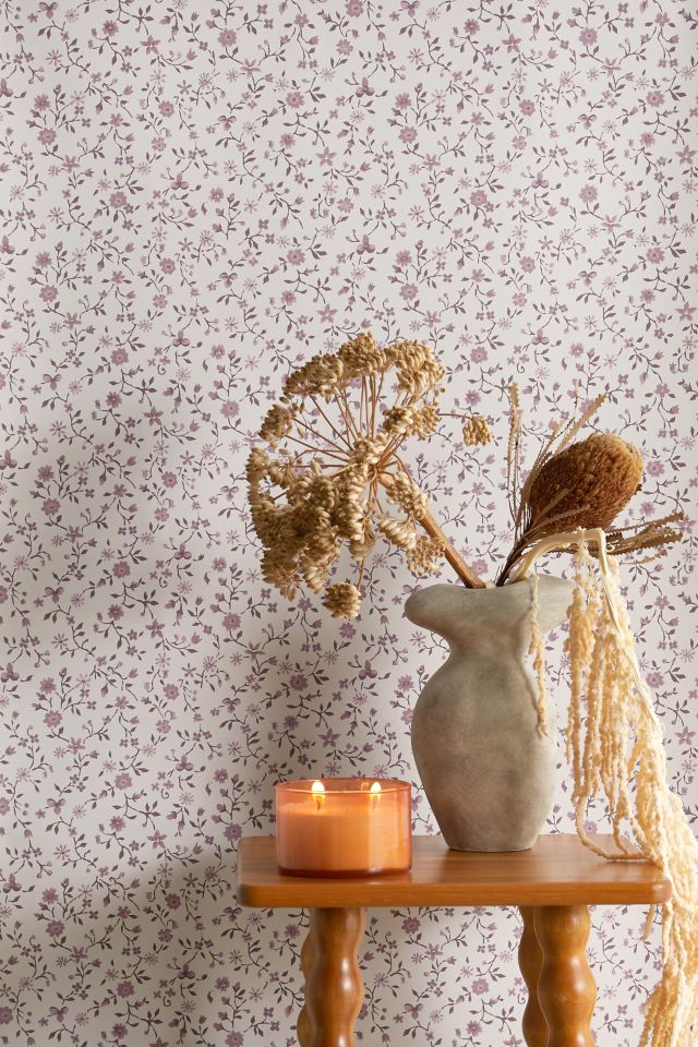 UO Home Clarissa Floral Vine Removable Wallpaper