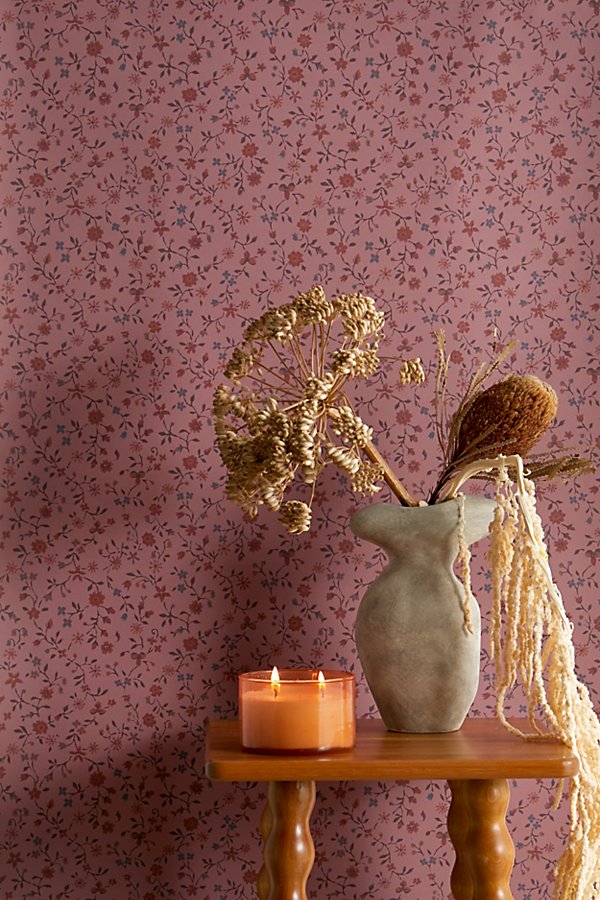 Urban Outfitters Uo Home Clarissa Removable Wallpaper In Rose At  In Brown