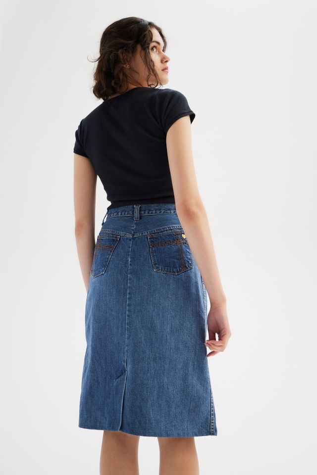 Urban Renewal Vintage Mid-Length Denim Skirt #3