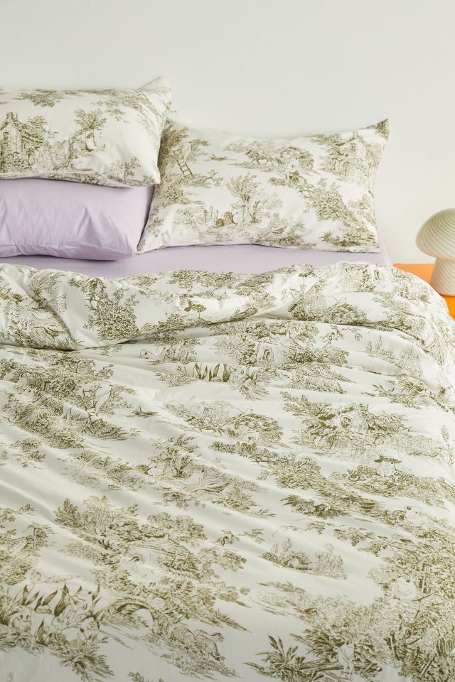 Frog Toile Cotton Percale Comforter Set #1