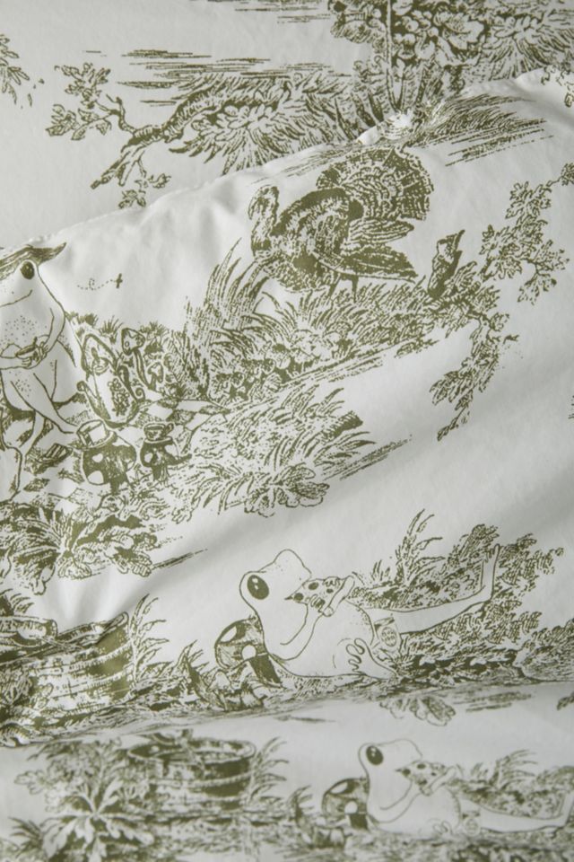 Frog Toile Cotton Percale Comforter Set #3