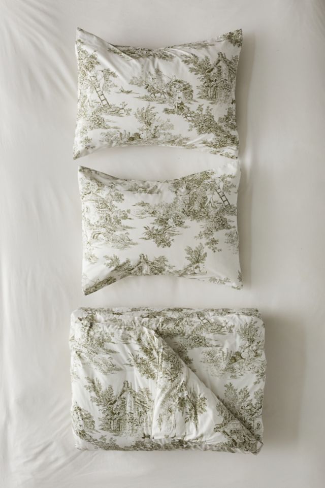 Frog Toile Cotton Percale Comforter Set #4