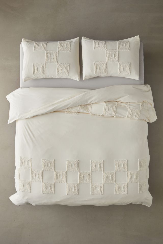 Checker Tufted Duvet Set #1